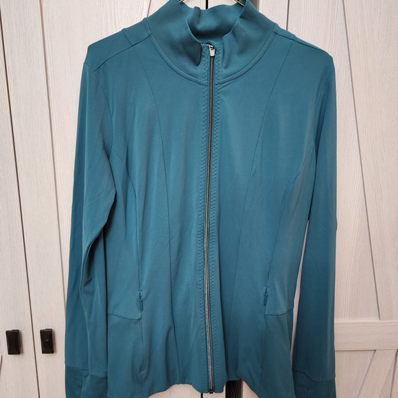 Athleta Jackets & Blazers - Athleta Size Large Teal Zip-Up Jacket